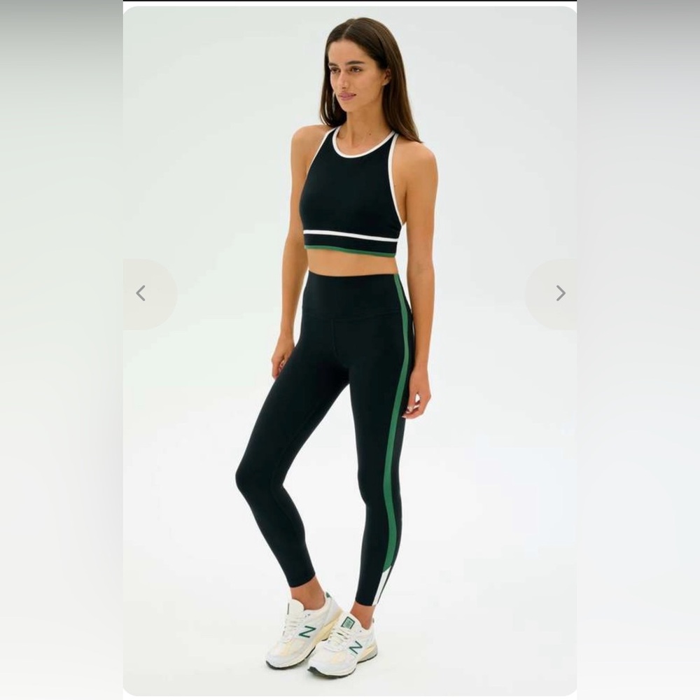 NWT Splits59 Layla Airweight High Waist 7/8 Legging in Blk/Green, size Large